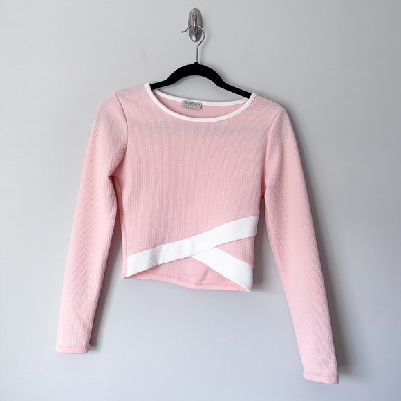 Necessary Clothing Tops - Necessary Clothing Pink Long Sleeve Crop Top